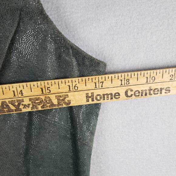 For Joseph Suede Size M Sleeveless Leather Shimmer Sheath Dress Gray 90s Y2K - Picture 5 of 13